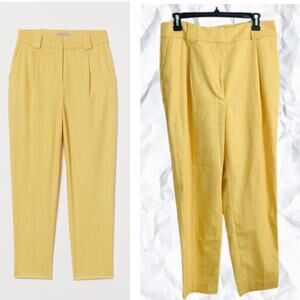 H&M high waisted light yellow suit pants - size 10